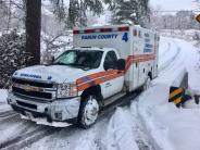 EMS Ambulance in the snow picture 1