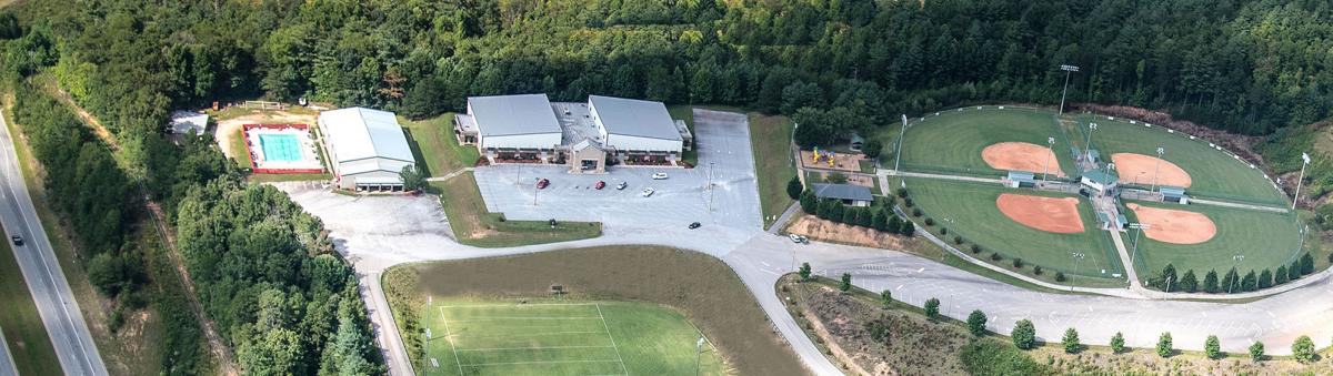 Rabun County Parks & Recreation Arial View of Facilities